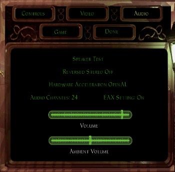 Theif 2 audio settings