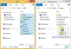 Copy ALL the files you extracted from the 7-zip archive to your Dungeon Keeper installation directory