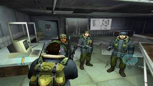 Lining up with your squad. Playing the game on a modern PC in 1080p with antialiasing.