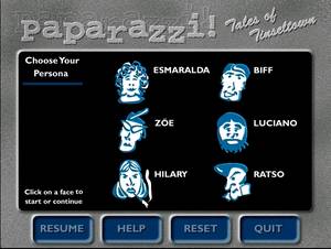 Choosing your character.
